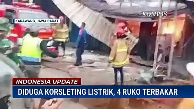Kronologi 4 Ruko di Karawang Hangus Terbakar, Diduga Akibat Korsleting Listrik | INDO UPDATE