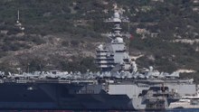 US aircraft carrier Gerald R. Ford makes stop at NATO base in Crete