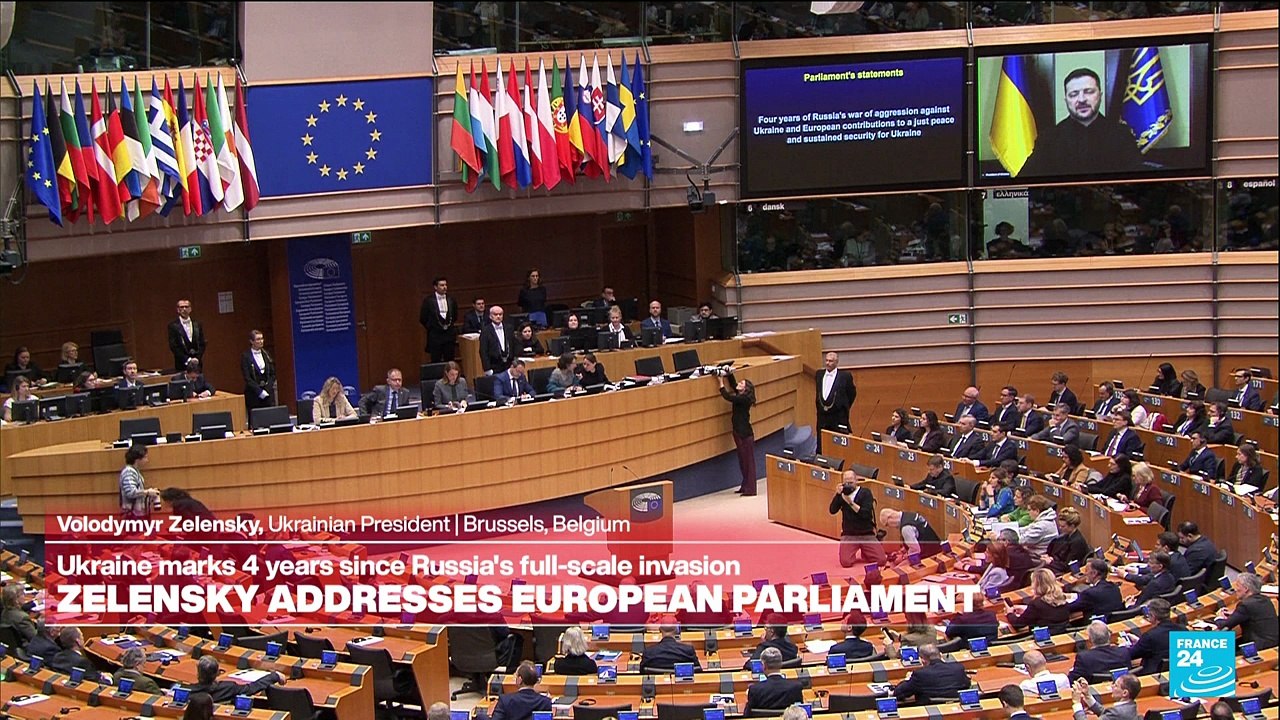 Replay: Zelensky addresses European Parliament as Ukraine marks four years since Russian invasion