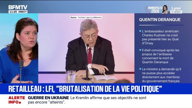 Mort de Quentin Deranque: “Jean-Luc Mélenchon est dans le déni et dépassé par les événements”, estime Raquel Garrido, cofondatrice du mouvement L'Après