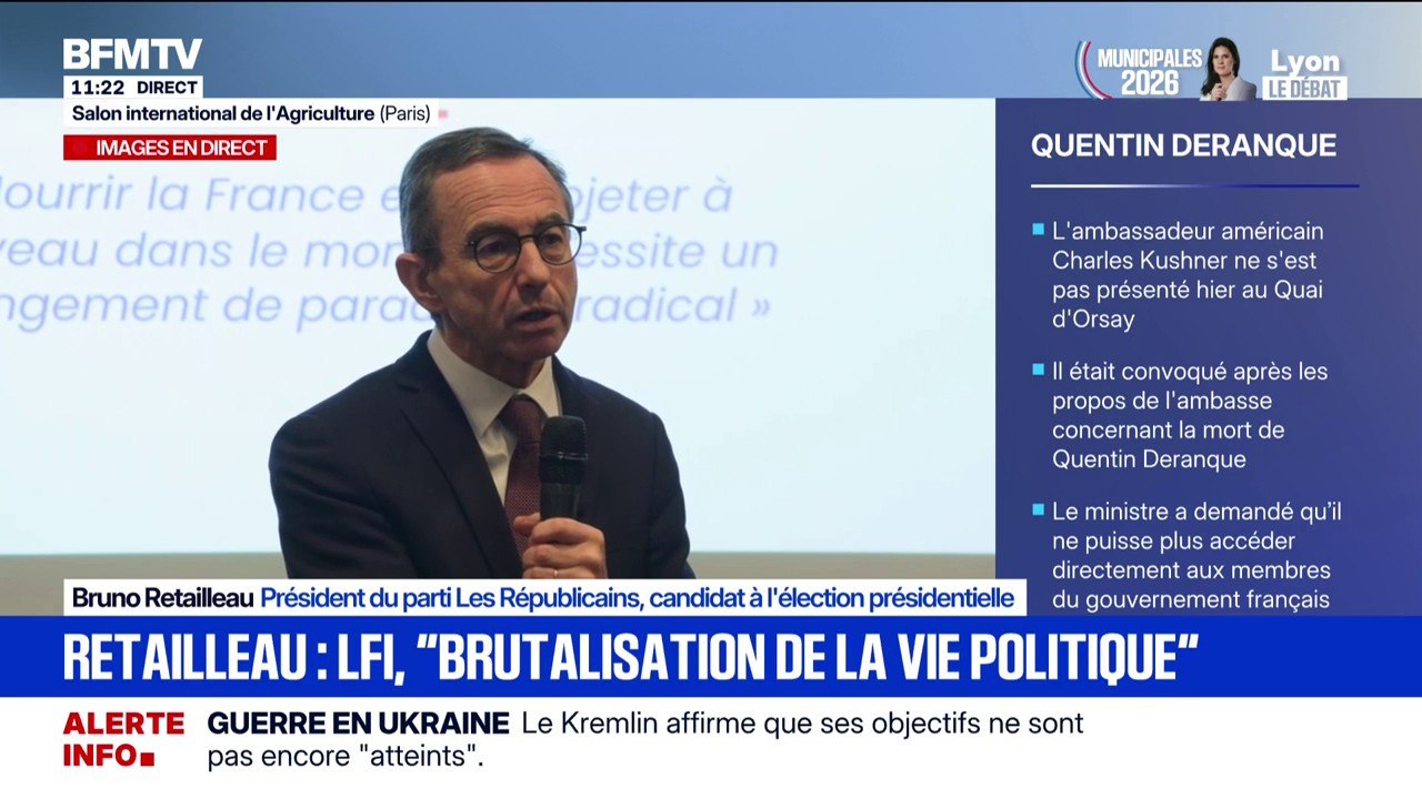 Dissolution de groupuscules violents: "Il faut poursuivre les individus", estime Bruno Retailleau, président de LR et candidat à l'élection présidentielle