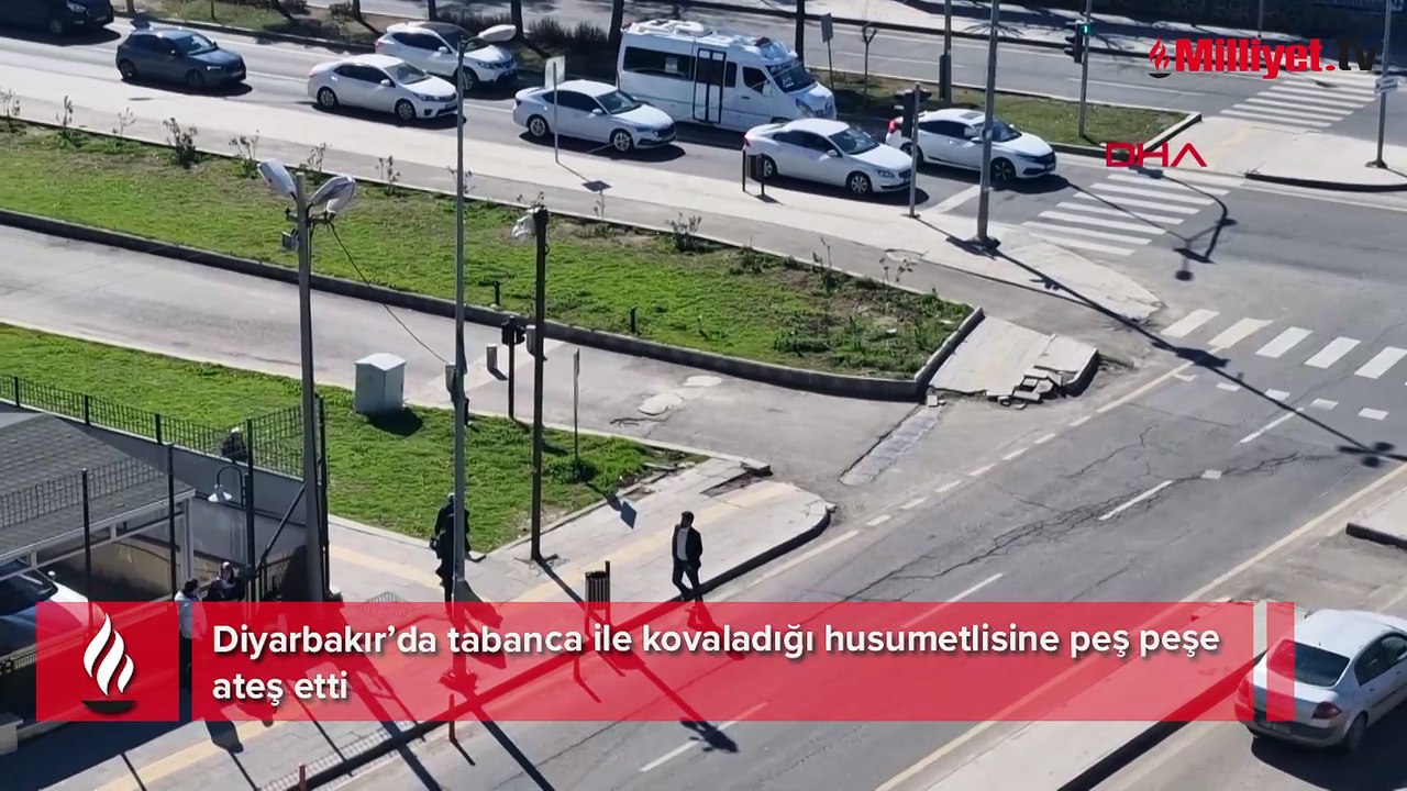 Diyarbakır'da adliye yakınında dehşet anları! Silahla kovaladı, kurşun yağdırdı