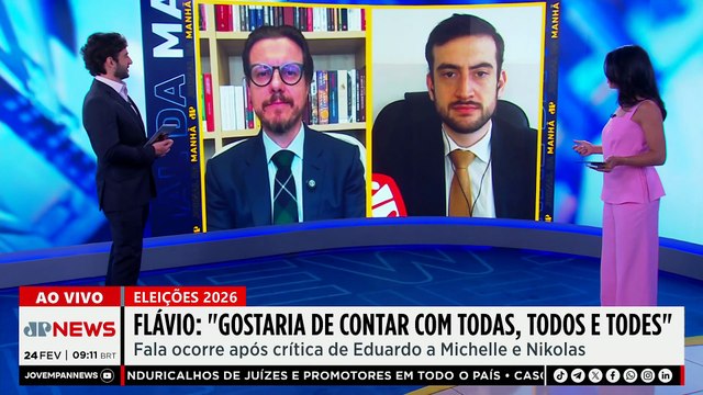 Flávio Bolsonaro pede apoio de ‘todes’ nas eleições; Mehero e Nassa comentam