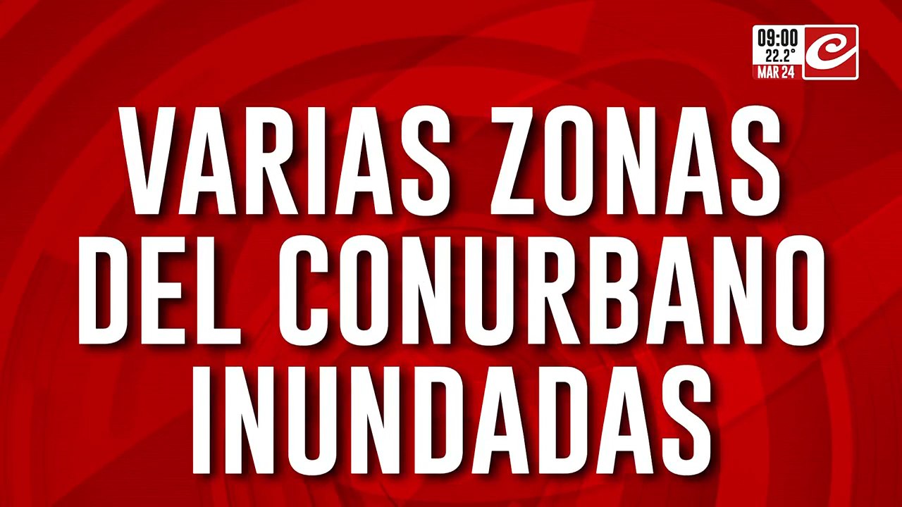 Varias zonas del conurbano inundadas por el violento temporal