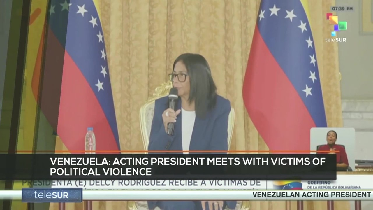 FTS 8:30 26-04: Venezuela: Acting pres. meets with victims of political violence