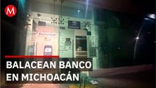 Ataque armado en Tarímbaro: Destrozan Banco del Bienestar en plena noche