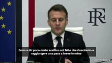 Ucraina, Macron: "non c'è volontà russa di raggiungere una pace"