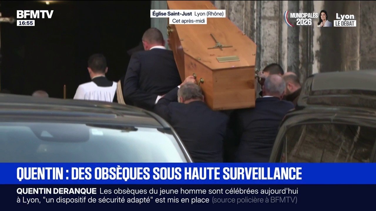 Lyon: les obsèques de Quentin Deranque se sont déroulées sans heurt à l'église Saint-Just