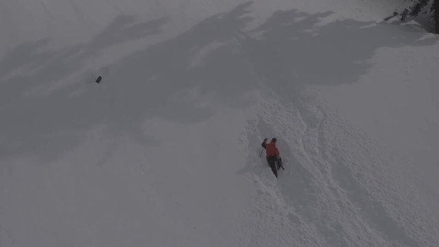 Skier Falls Off Chairlift in Snowy Mishap