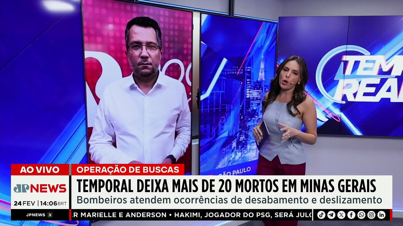 MG: Temporal deixa mais de 20 motos e bombeiros buscam por desaparecidos | TEMPO REAL