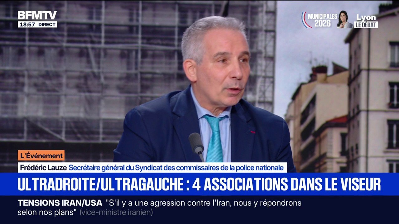 Groupuscules identitaires: pour Frédéric Lauze (syndicat des commissaires de la police nationale), "il faut absolument dissoudre [...] défendre l'ordre public et les droits de l'homme"