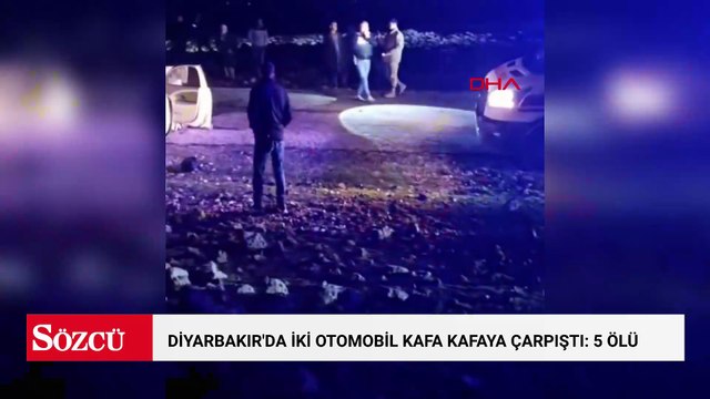 Diyarbakır'da iki otomobil kafa kafaya çarpıştı: 5 ölü