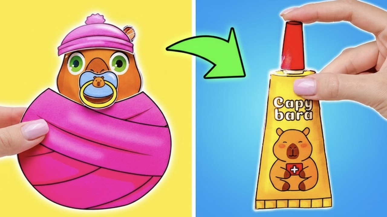 Bébé Capybara Trop Mignon ! 🐹💗 DIY Squishy Set