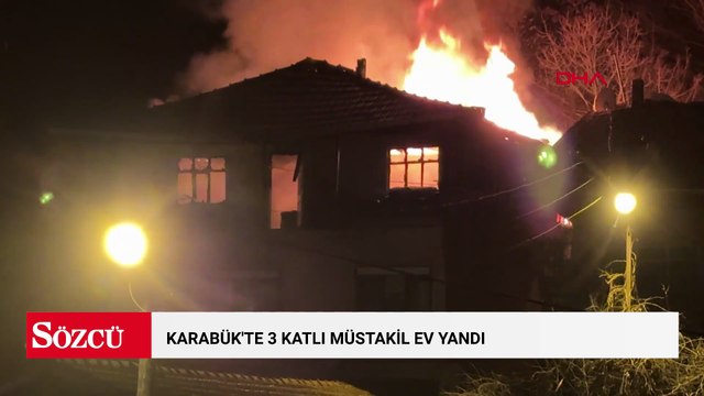 Karabük'te 3 katlı müstakil ev yandı; 1 kişi dumandan etkilendi