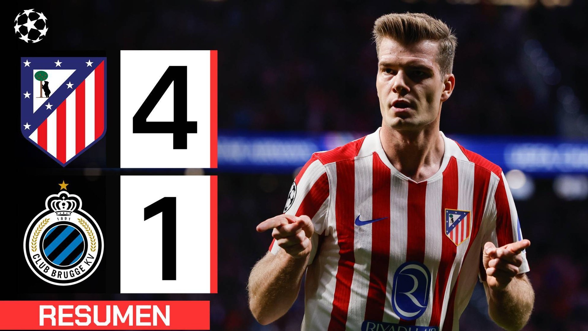 Atlético de Madrid 4-1 Brujas | Champions League: resumen y goles