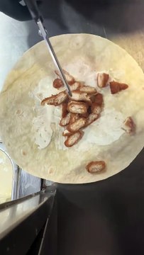 French Tacos Viande Nuggets Sauce Mayonnaise & Blanche & Gruyère #BR3 #tacos #eating #FrenchTacos #foodlover