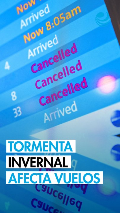 Aerolíneas cancelan más de 2,000 vuelos en Estados Unidos por tormenta invernal