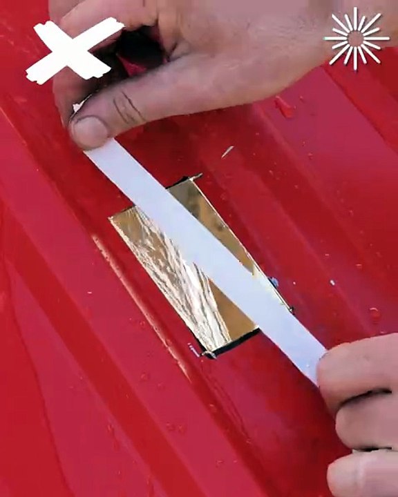 DIY solution for quick metal roof repairs! 🔧🏠