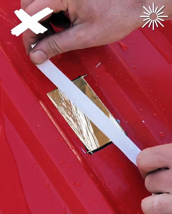 DIY solution for quick metal roof repairs! 🔧🏠