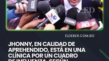 Jhonny, en calidad de aprehendido, está en una clínica por un cuadro  de influenza, según  su abogado