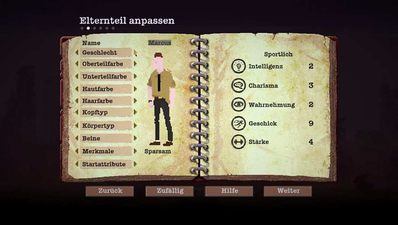 Sheltered - Character Creation