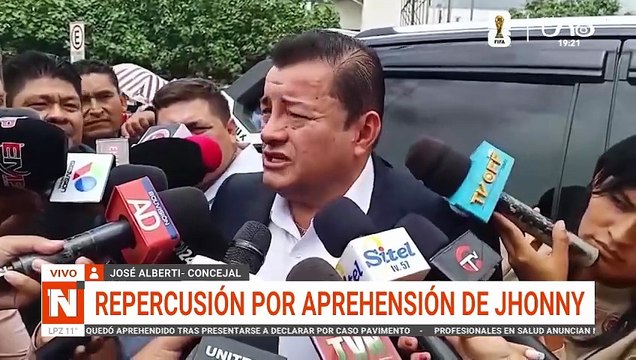ALBERTI SOBRE APREHENSIÓN DE JHONNY