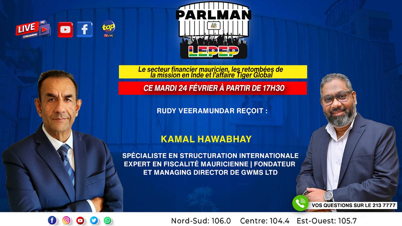 Parlman Lepep ce mardi 24 février 2026 sur Top FM !