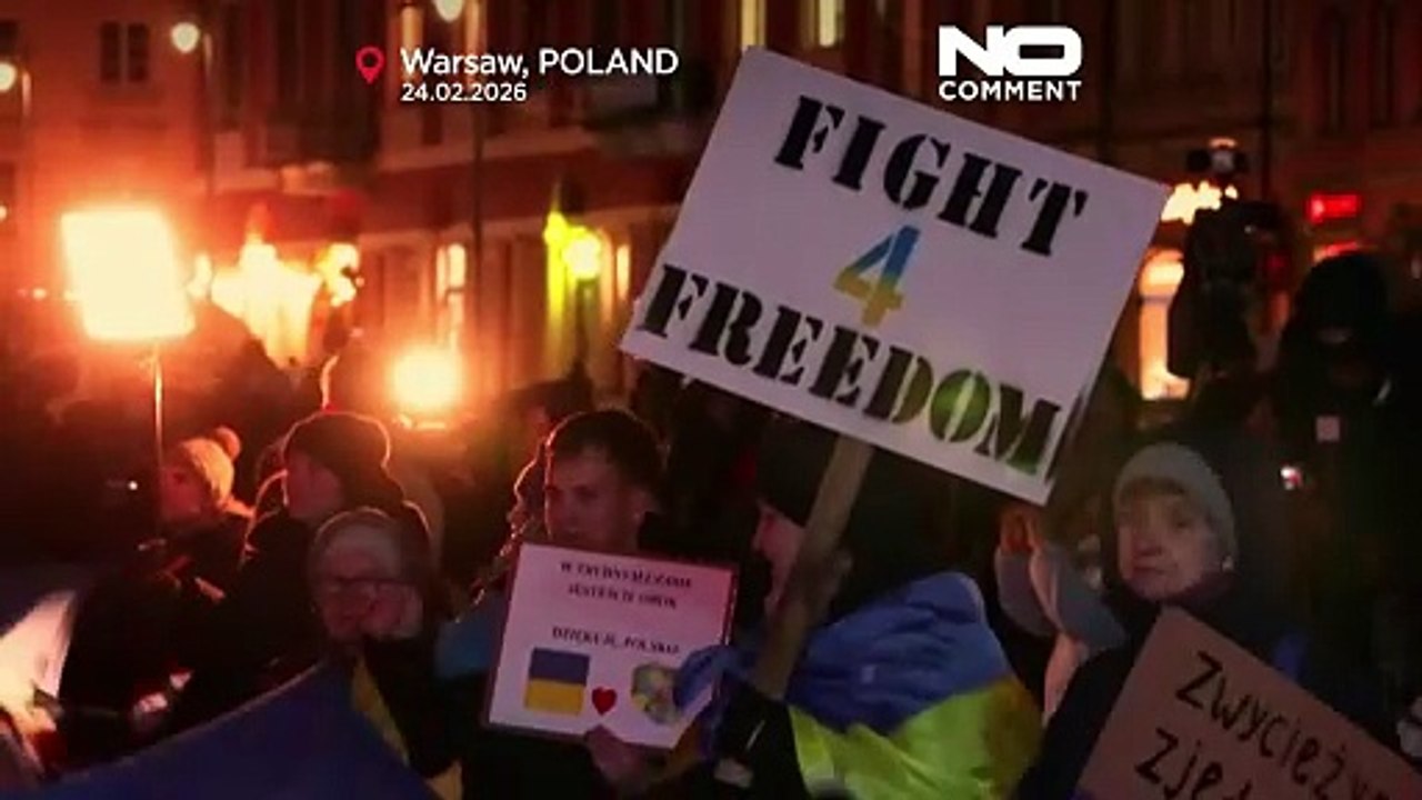 Polen erinnert in Warschau an vier Jahre russischen Angriff auf die Ukraine