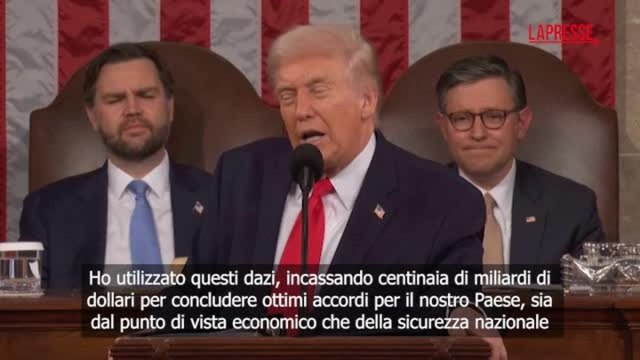 Stato dell'Unione, Trump: «Sentenza Corte su dazi spiacevole e totalmente sbagliata»