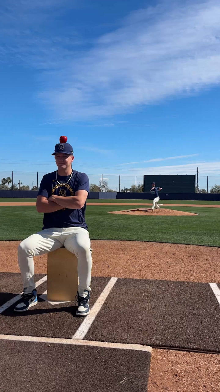 Brewers post clip fooling fans that Jacob Misiorowski hit apple off teammates head with pitch