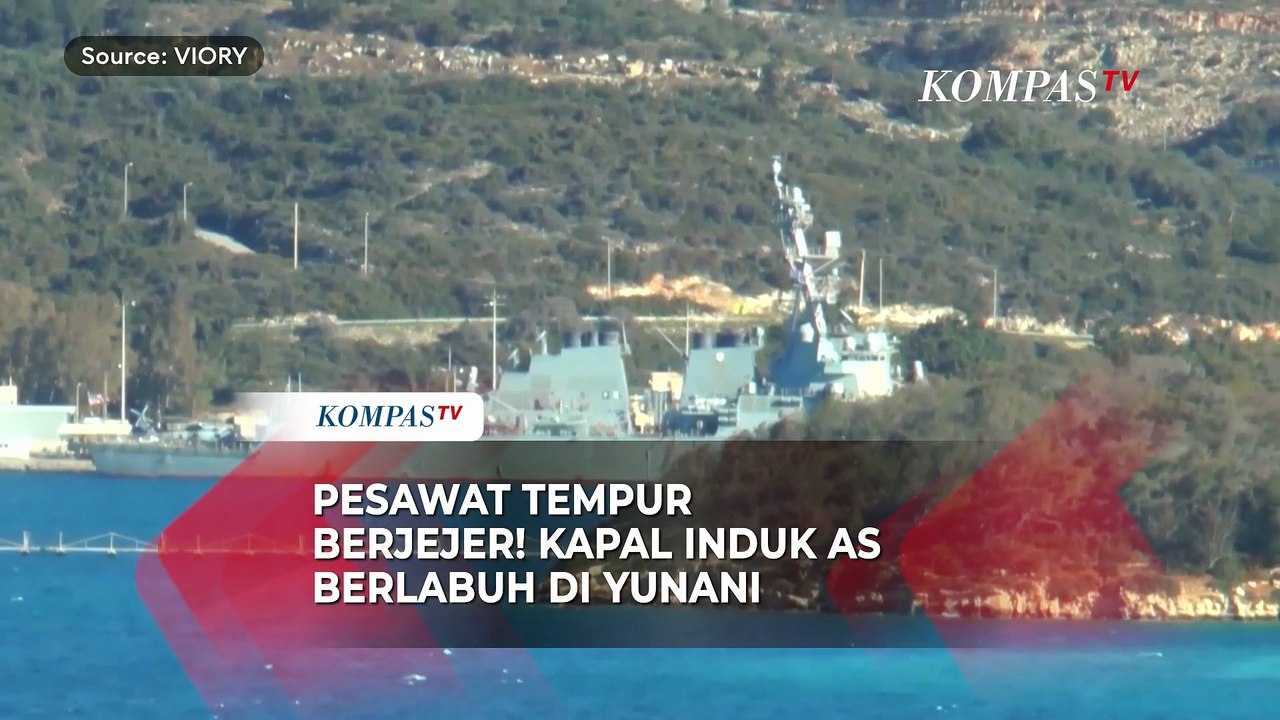 Pesawat Tempur Berjejer! Kapal Induk Terbesar AS Berlabuh di Yunani, Ancaman ke Iran Kian Dekat?