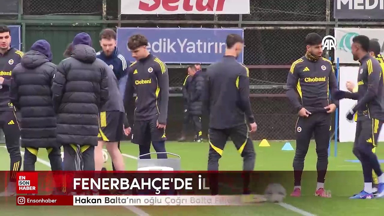Hakan Balta’nın oğlu Çağrı Balta Fenerbahçe’yle idmana çıktı