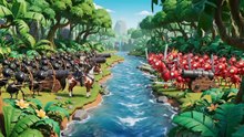 Ant War Part 2 ⚔️ Red vs Black Ant Army Battle - Jungle River Cannon Fight - 3D Animated Movie