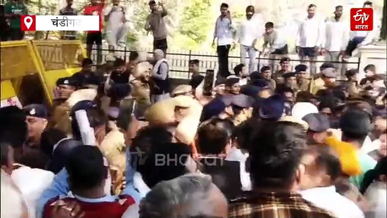 चंडीगढ़ में कांग्रेस का जोरदार प्रदर्शन, विधानसभा के घेराव की कोशिश, पुलिस ने भूपेंद्र हुड्डा समेत सभी को हिरासत में लिया