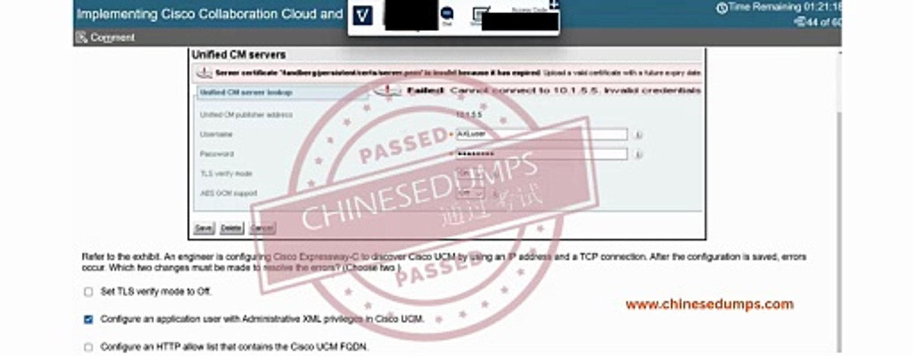 Implementing Cisco Collaboration Cloud and Edge Solutions  (300-820) CLHCT