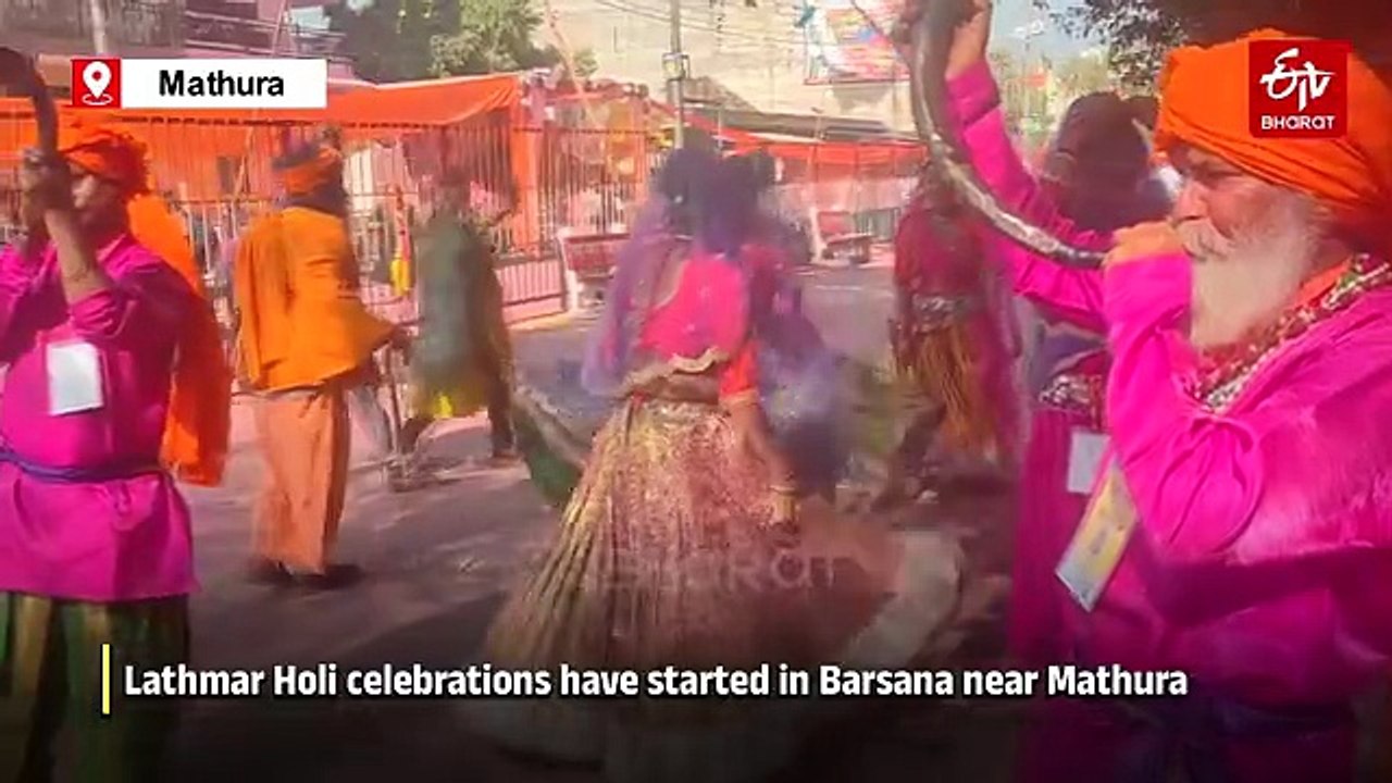 WATCH | Lathmar Holi Begins In Barsana; Natural Tesu Colours And Cultural Events Mark Grand Celebrations