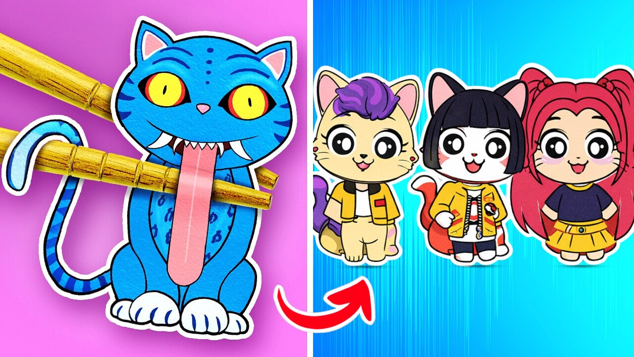 Paper Derpy Transformed KPOP Demon Hunters Into... Cats! *Fun DIY Gamebook & Cool Crafts*