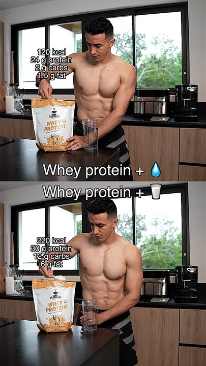 Whey protein with water💧 VS Whey protein with milk🥛 !