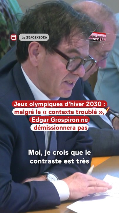 JO d'hiver 2030 : Egard Grospiron ne démissionnera pas