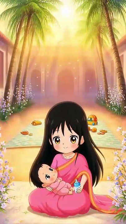 Mom's Gentle Rocking to Sleep Moment 🥹💕 | Chibi Animation