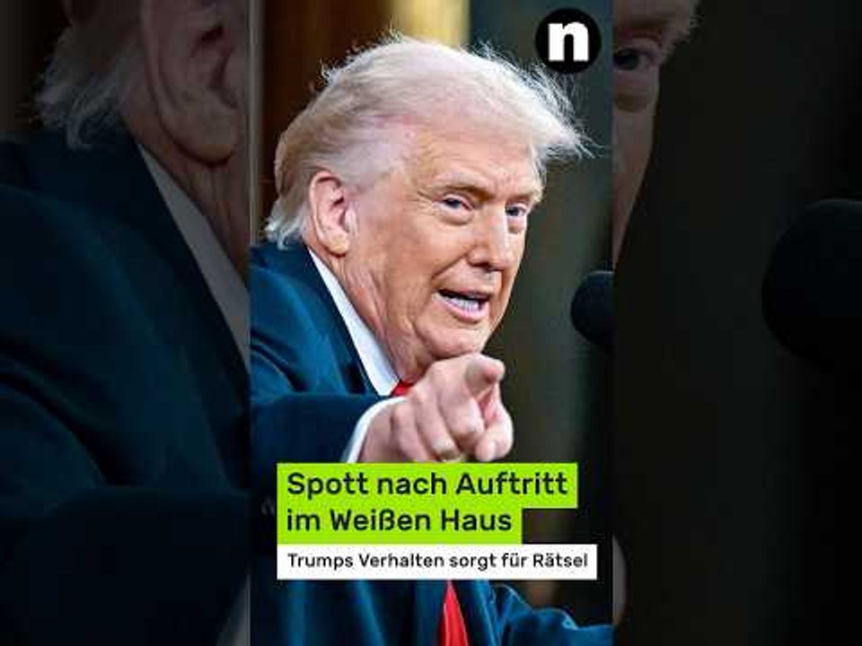 Donald Trump verwirrt?: Spott nach Auftritt im Weißen Haus - Trumps Verhalten sorgt für Rätsel