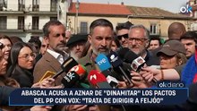 Abascal acusa a Aznar de "dinamitar" los pactos del PP con Vox: "Trata de dirigir a Feijóo"