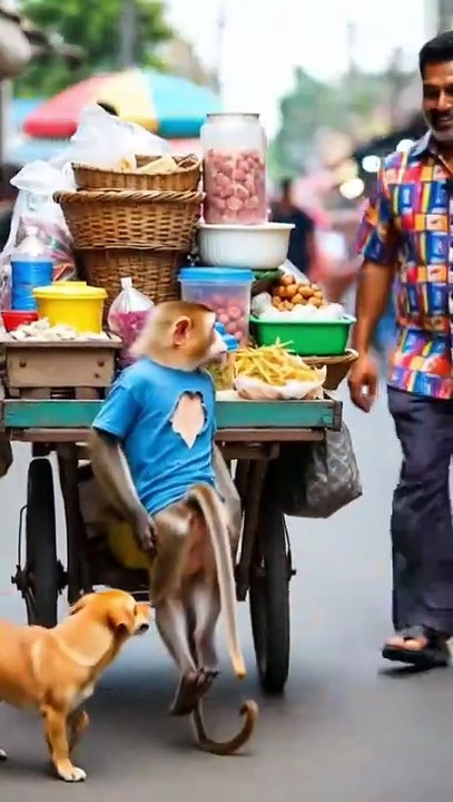From Tears to Triumph 🐒🐶 | Poor Monkey’s Dream for His Disabled Mom ❤️#EmotionalStory #NeverGiveUp #BestFriends