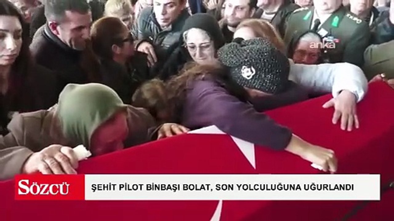 Şehit Hava Pilot Binbaşı Bolat, son yolculuğuna uğurlandı