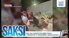 TNVS, sumalpok sa center island saka bumaligtad | Saksi