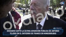 OKDIARIO captó la última aparición pública de Antonio Tejero en el entierro de Franco en Mingorrubio