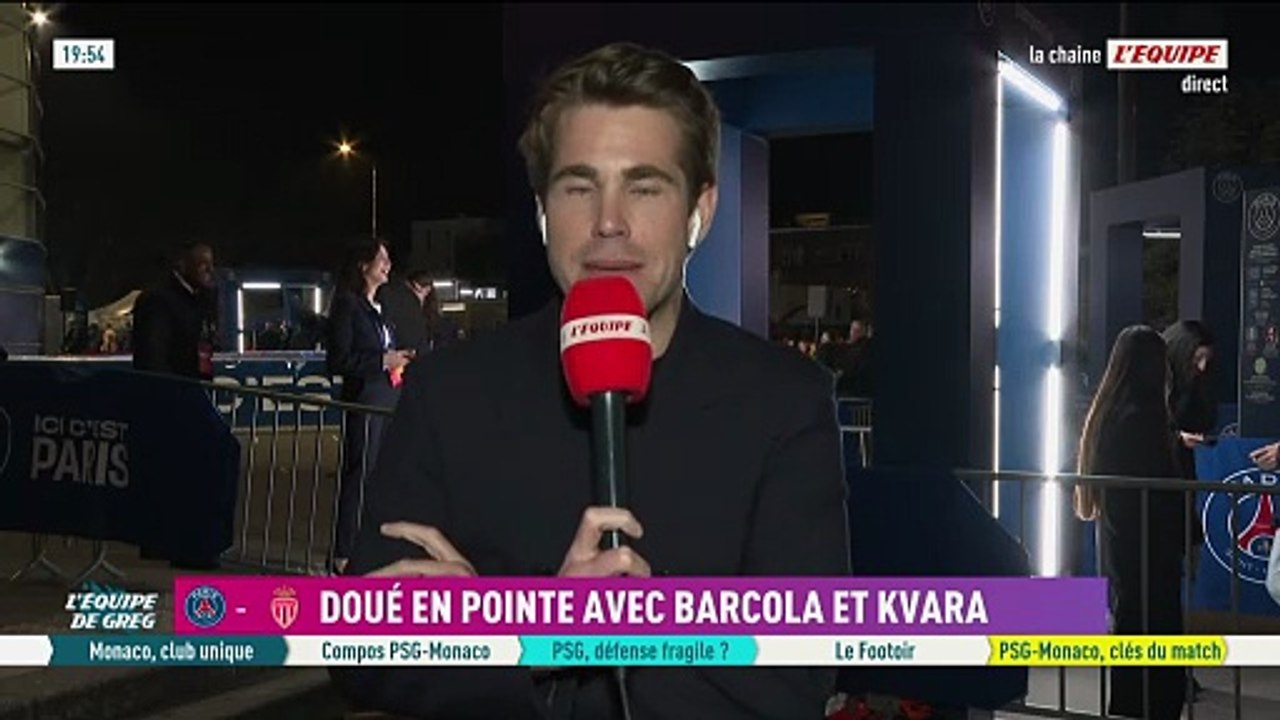 La compo du PSG pour affronter Monaco : Désiré Doué dans l'axe et Achraf Hakimi titulaire - Foot - Ligue des champions