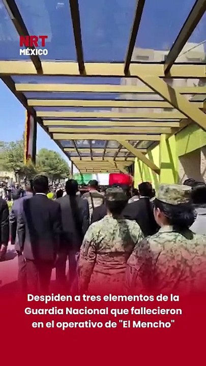 🕊️ Autoridades despidieron con honores a tres elementos de la Guardia Nacional que perd1eron la vid@ en el operativo en el que fue ab@tido Nemesio Oseguera Cervantes, alias “El Mencho”.