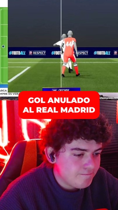 La imagen del fuera de juego y gol anulado al Real Madrid