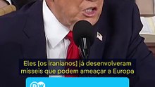 'Irã trabalha em mísseis capazes de atingir EUA', diz Trump